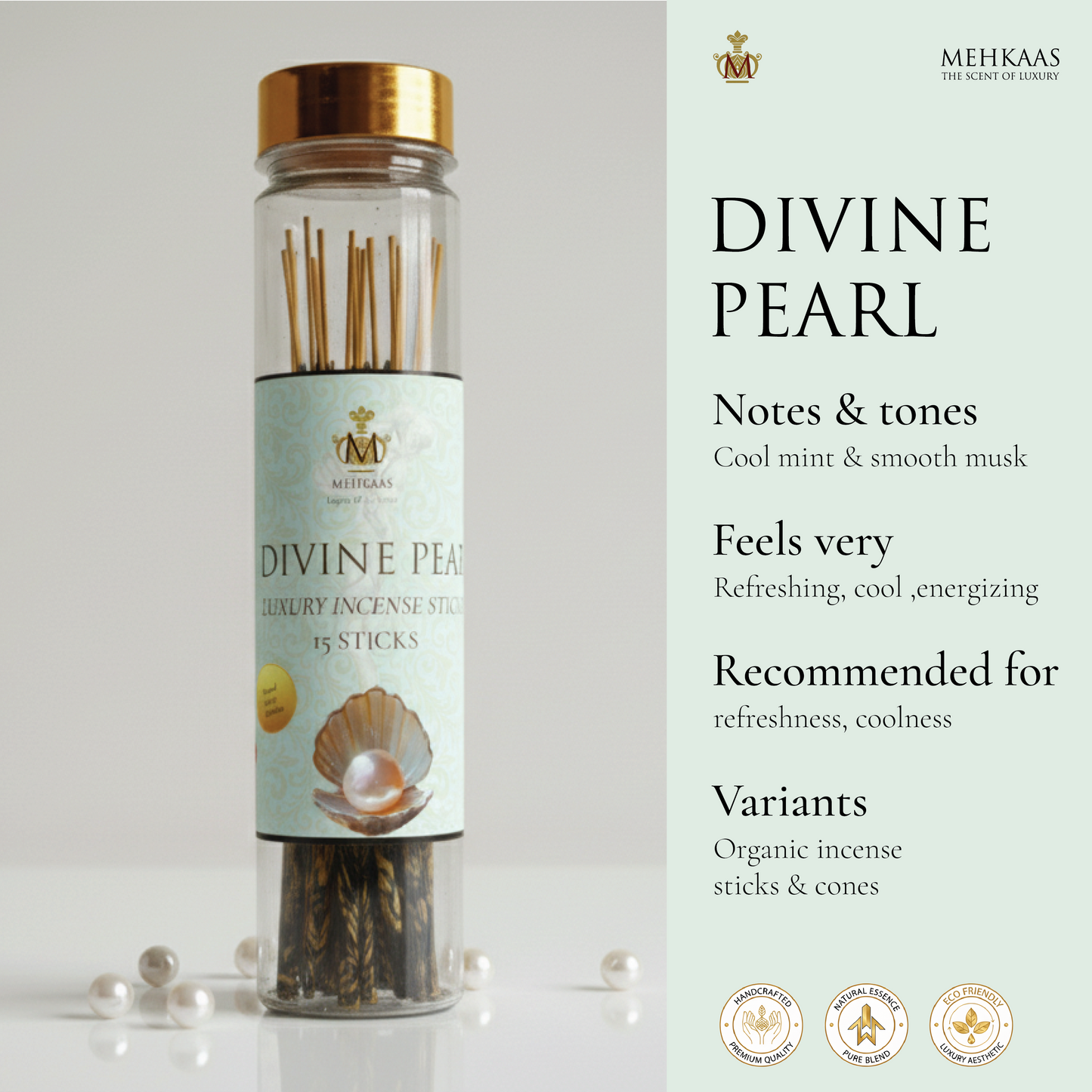 Refreshing Divine Pearl Premium Incense Sticks