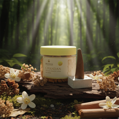 Pure Chandan Sandalwood Dhoop Cones (चंदन)