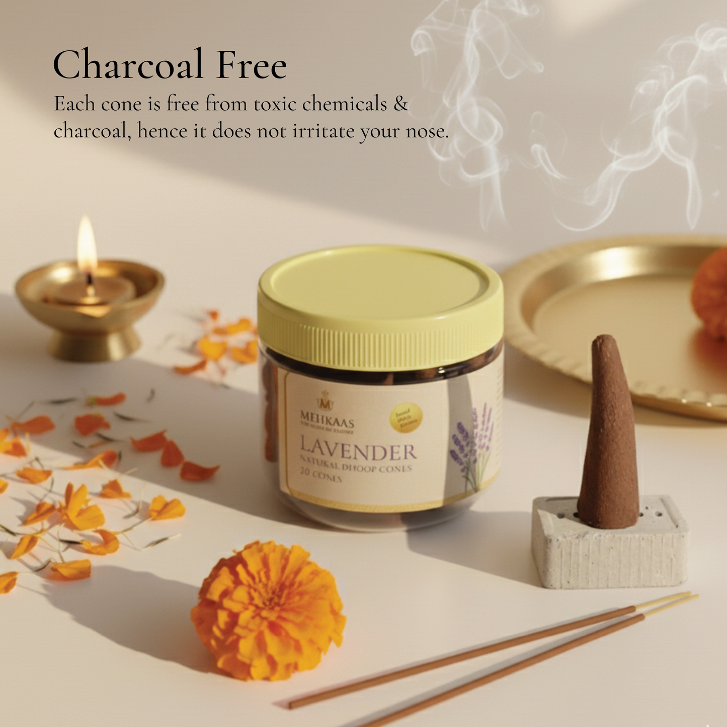 Pure Lavender Dhoop cones (लैवेंडर)