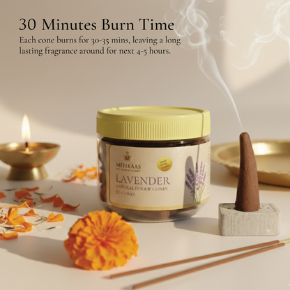 Pure Lavender Dhoop cones (लैवेंडर)