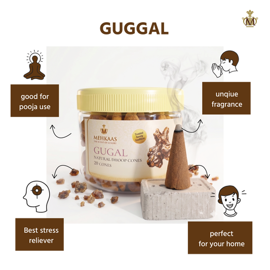 Pure Guggal Dhoop cones (गुग्गल) Pack of 20